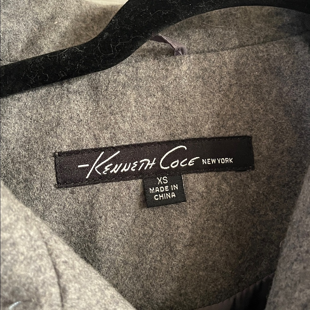 Kenneth Cole Blue and Gray Wool Blend Jacket - Picture 3 of 5